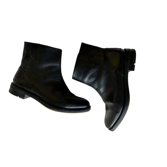 Franco Sarto Women's Black Mist Leather Zip Bootie Shoes Size 7 - Picture 1 of 10